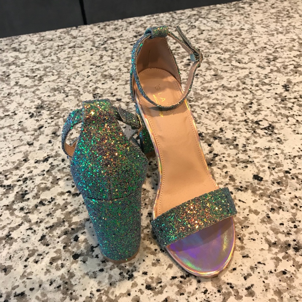 Glitter heels, only worn once